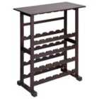 Beliani Wine Rack ROWLEY Dark Brown
