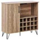 Beliani Wine Cabinet ELISTON Light Brown