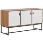 Beliani Cabinet NUEVA Light Brown/ White