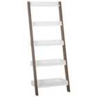 Beliani 5 Tier Shelving Unit MOBILE TRIO 164 cm Brown/ White