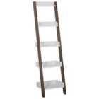 Beliani 5 Tier Shelving Unit MOBILE DUO 166 cm Brown/ White