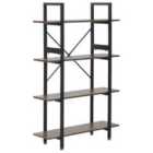 Beliani 4 Tier Shelving Unit DARBY 140 cm Dark Brown