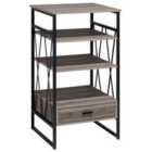 Beliani 3 Tier Shelving Unit KEENE 101 cm Taupe