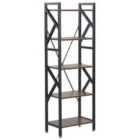 Beliani 5 Tier Shelving Unit DALE 150 cm Dark Brown