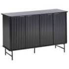 Beliani 4 Door Sideboard GLASTONBURY Black