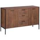 Beliani 2 Door Sideboard TIFTON Dark Brown