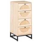 Beliani 4 Drawer Chest BOTWOOD Engineered Wood Light Brown