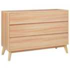 Beliani 3 Drawer Chest SARDIS Light Brown