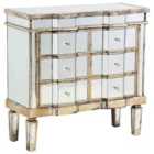 Beliani 6 Drawer Chest MOZELA Mirrored Silver