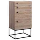 Beliani 4 Drawer Chest ACRA Light Brown