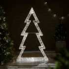 BOSK LED Christmas Tree Silhouette 150cm 9600 Copper Wire Micro LEDs Warm White with 10% Warm White Flash LED