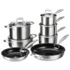 Cooks Professional 7 Piece Tri-Ply Cookware Set - 3 x Saucepans, 2 x Frying Pans, Saute Pan & Stockpot