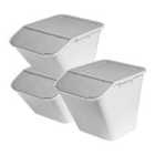 Smartstore Collect Stack-It Recycling Bins With Lids - 2X Medium And 1X Large
