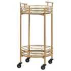 Beliani Kitchen Trolley Farley Metal Gold