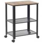 Beliani Kitchen Trolley Bolzano Brown/ Black