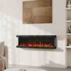 Garden Sanctuary 50 Inch Electric Fireplace With Remote Control - Black
