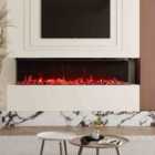 Garden Sanctuary 60 Inch Electric Fireplace With Remote Control - Black