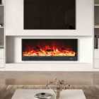 Garden Sanctuary 46 Inch Recessed Electric Fireplace With Remote Control - Black