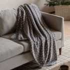 Apex Geo Flannel Throw Grey 1500X2000mm