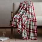Lodge Check Fleece Throw Red 1400X1800mm
