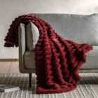 Cove Ribbed Faux Fur Throw Mulberry 1300X1700mm