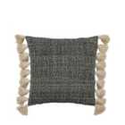 Jubilee Tassel Woven Cushion Black 450X450mm