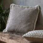 Fringed Weave Cushion Stone 500X500mm