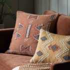 Emblem Embellished Cushion Brown 500X500mm