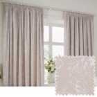 Wylder Nature Bella Floral Lined Pencil Pleat Curtains Natural 168cm width 183cm drop