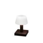 Konstsmide Monaco Table Lamp USB 2700K/3000K Dimm.Rust/ White/Glass IP54