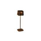 Konstsmide Nice Table Lamp USB 2700K/3000K Dimmable Square Rust IP54