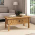 Mews Corona 1 Drawer Coffee Table Waxed Pine