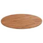 vidaXL Round Table Top Light Brown dia.70x1.5 cm Treated Solid Wood Oak