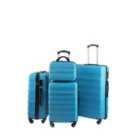 Groundlevel 4 Piece Regency Hard Shell Luggage Set - Teal