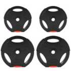 SPORTNOW Olympic Weight Plates Set for Home Gym, 2 x 10kg, 2 x 5kg, Black