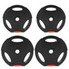 SPORTNOW Olympic Weight Plates Set for Home Gym, 2 x 7.5kg, 2 x 5kg, Black