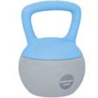 SPORTNOW 10KG Kettlebell with Soft Body and Non-Slip Handle, Light Blue/Grey