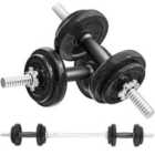 SPORTNOW 2-in-1 Adjustable Dumbbells Set, 20kg Weights Dumbbells Set