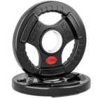 SPORTNOW 2 x 2.5kg Olympic Weight Plates, Weight Plate Discs with Tri-Grips