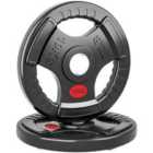 SPORTNOW 2 x 10kg Olympic Weight Plates, Weight Plate Discs with Tri-Grips