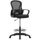 Vinsetto Mesh Office Chair with Lumbar Support, Adjustable Height, Black