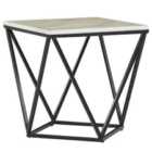 Beliani Side Table MALIBU Beige