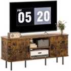 HOMCOM TV Unit for Living Room, TV Stand, Rustic Brown