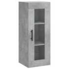 vidaXL Wall Mounted Cabinet Concrete Grey 34.5x34x90 cm