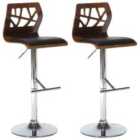 Beliani Set Of 2 Dining Chairs Mina Light Blue