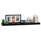 Innoteck 110CM High Gloss Black Floating Wall Shelf