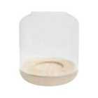 Ivyline Padstow Whitewash Rounded Lantern H28.5Cm D21Cm