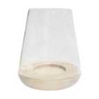 Ivyline Padstow Whitewash Tapered Dome Lantern H25.5Cm D20Cm