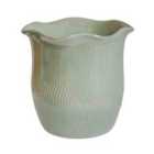 Ivyline Camellia Sage Scalloped Edge Planter H25Cm D26Cm