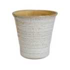Ivyline Vallo Reactive Glaze Tapered Cream Planter H26.5Cm D29.5Cm